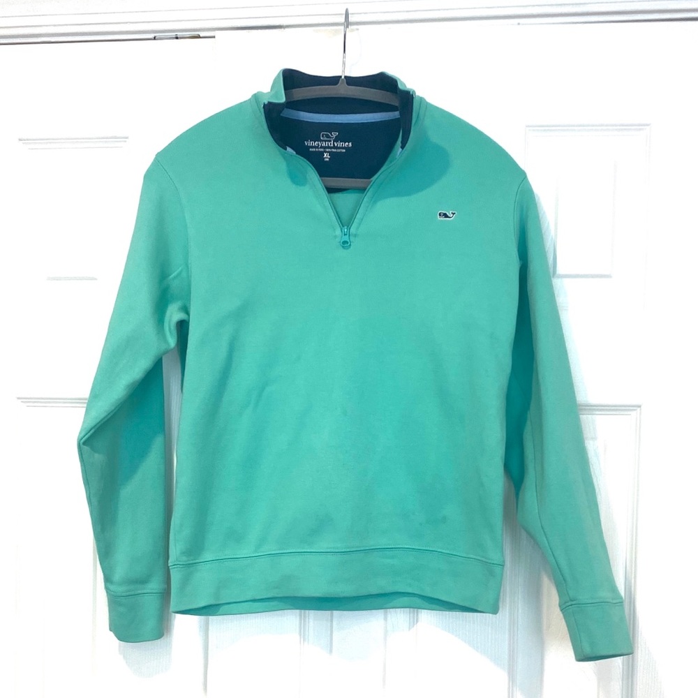Vineyard Vines Boys Teal Classic Pullover XL